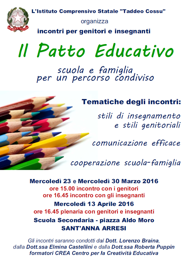 Il patto educativo - Scuola e famiglia per un percorso condiviso