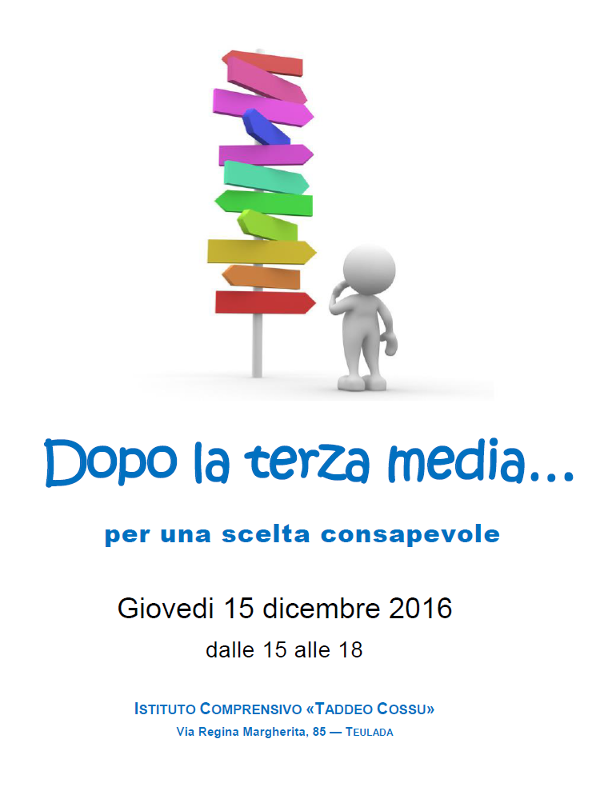 15 dicembre 2016: open day di orientamento