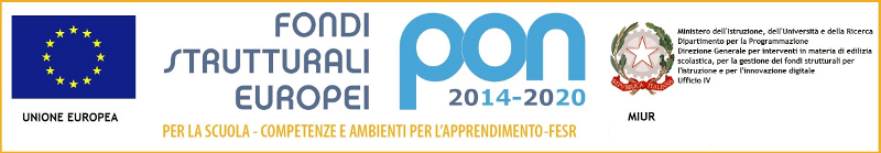 PON 2014-2020 "Per la scuola - Competenze e ambienti per l'apprendimento" bannerPON800
